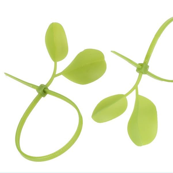 HASTHIP® 20 Pcs/Set Cable Ties Green Leaves Zip Ties HASTHIP® 20 Pcs/Set Cable Ties Green Leaves Zip Ties